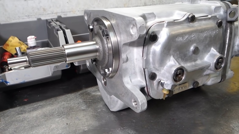 Muncie M22 four-speed transmission, front-left-side view