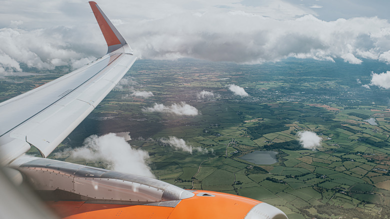 View from a low flying commercial aircraft.