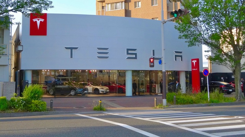 Tesla Dealership storefront