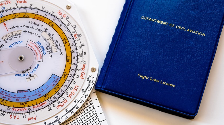 flight calculator with license case