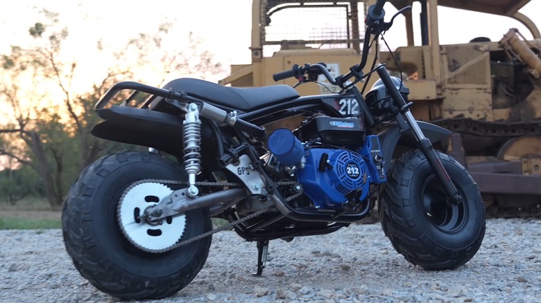 The Mega Moto 212 mini bike assembled