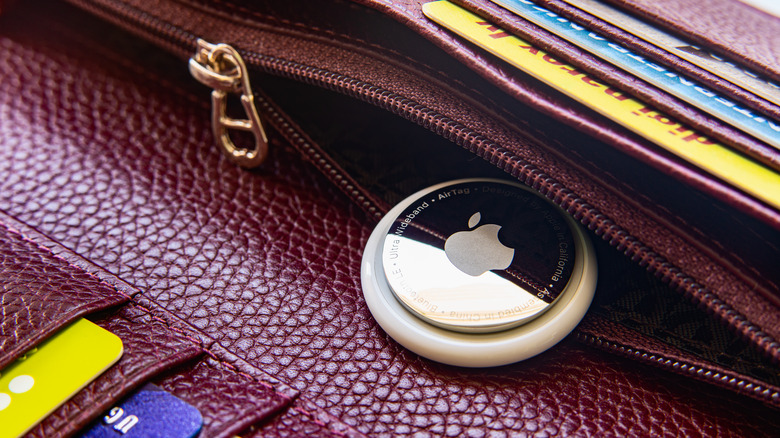 AirTag hidden in wallet compartment