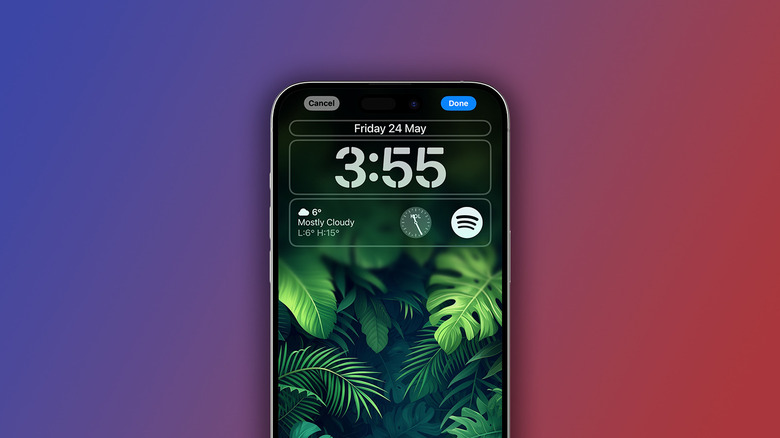 Partially blurry iPhone lock screen wallpaper