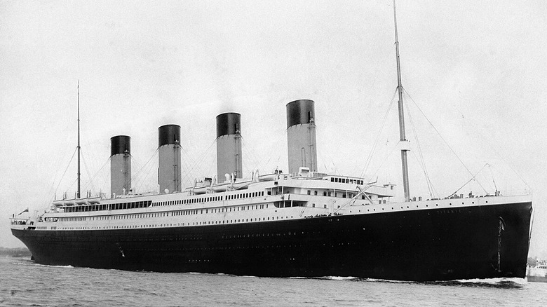 RMS Titanic leaving Southampton, England