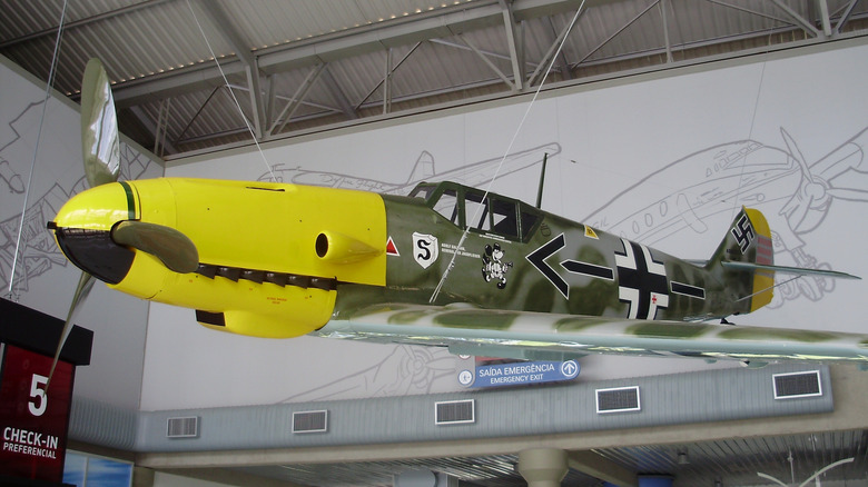 The Messerschmitt Bf 109 is a multipurpose fighter manufactured in Germany in the 1930s. Seen in the Tam Museum or Wings of a Dream Museum, São Carlos, São Paulo, Brazil, in September 2015.