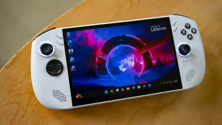 Windows 11 desktop on Lenovo Legion Go S gaming handheld