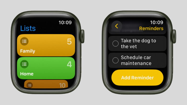 creating reminders on Apple Watch