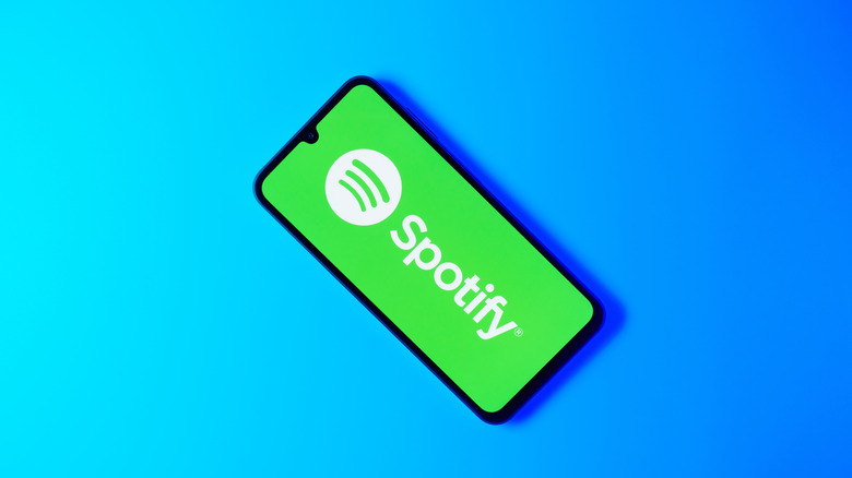 Spotify logo on smartphone