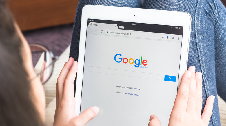 Tablet with Google search