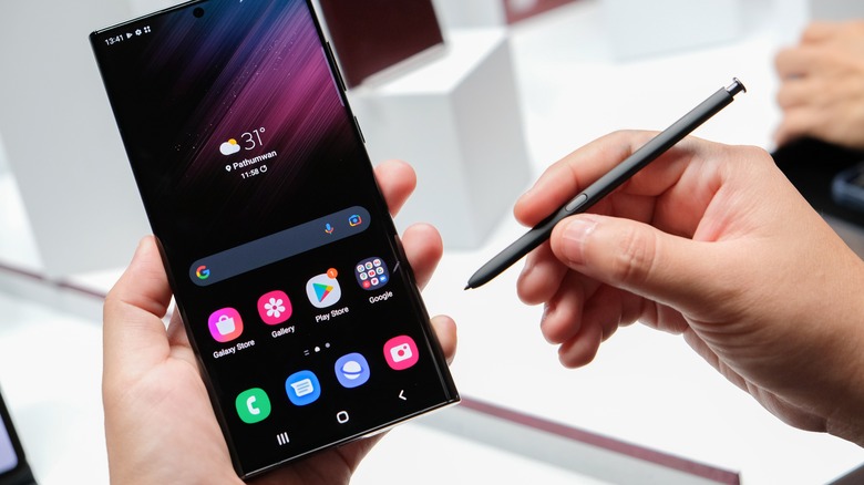 samsung phone main page apps