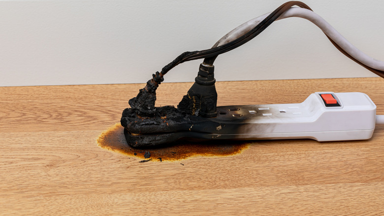 Burnt surge protector