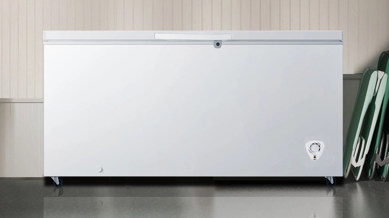 Hisense freezer against wall