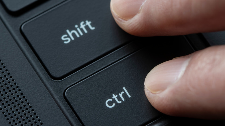 ctrl shift keys