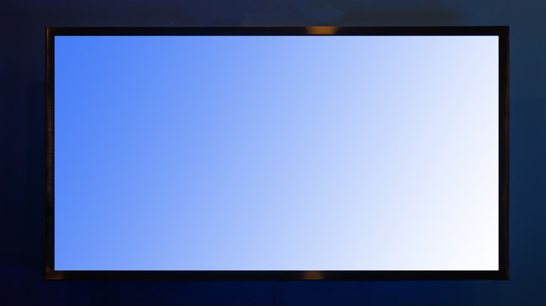 Blue flatscreen