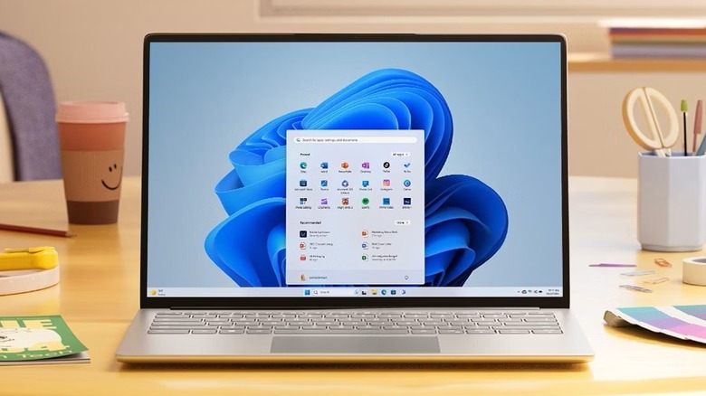 Windows 11 running on a laptop