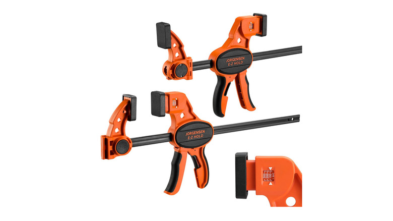 Jorgensen bar "speed clamps" on white background