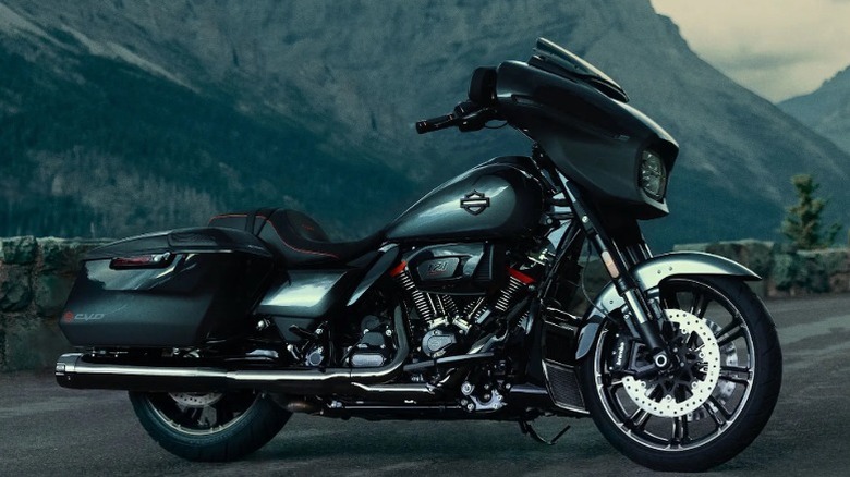 A grey 2025 Harley-Davidson CVO Street Glide