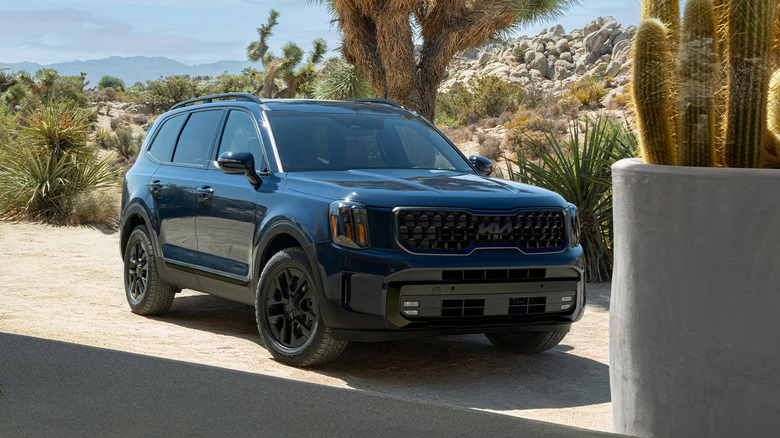 A blue 2025 Kia Telluride parked