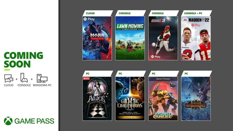 Xbox Game Pass titles