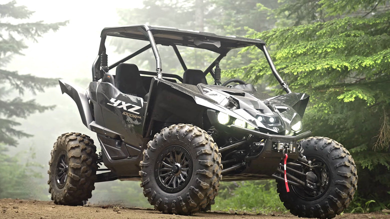 Yamaha YXZ side-by-side parked on dirt