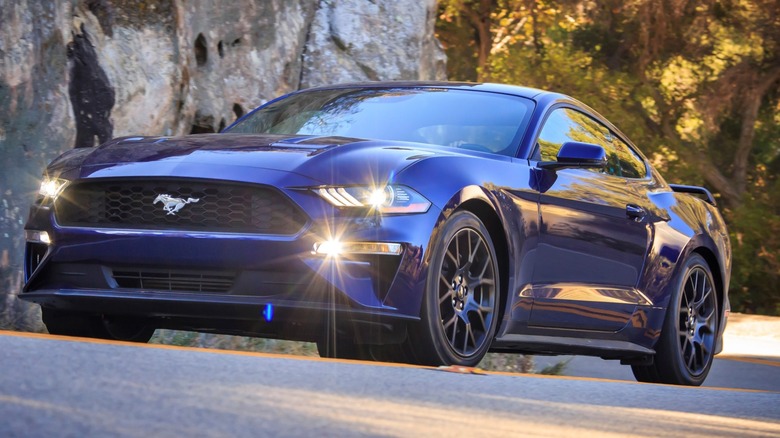 The 2018 Ford Mustang featured a 2.3-liter EcoBoost engine.