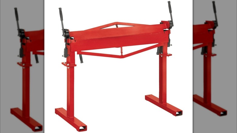 A 36-inch metal brake by Central Machinery sold by Harbor Freight.