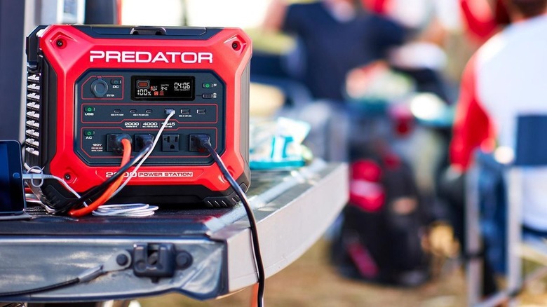 predator power station at campsite