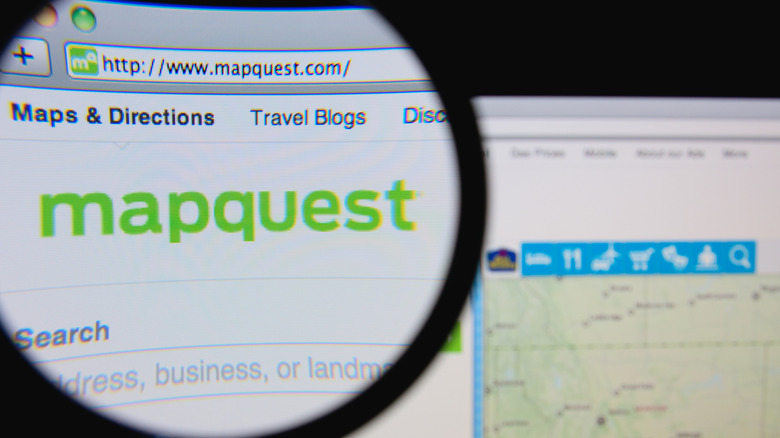 mapquest website zoomed in