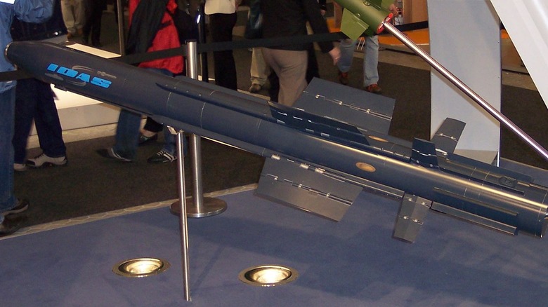 An IDAS missile on display.