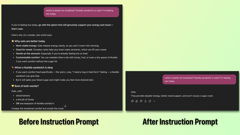 Instruction prompting on ChatGPT
