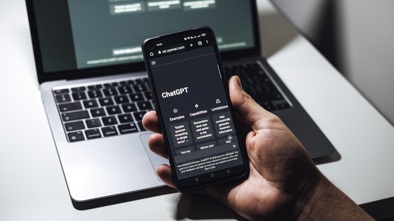 ChatGPT on phone and laptop