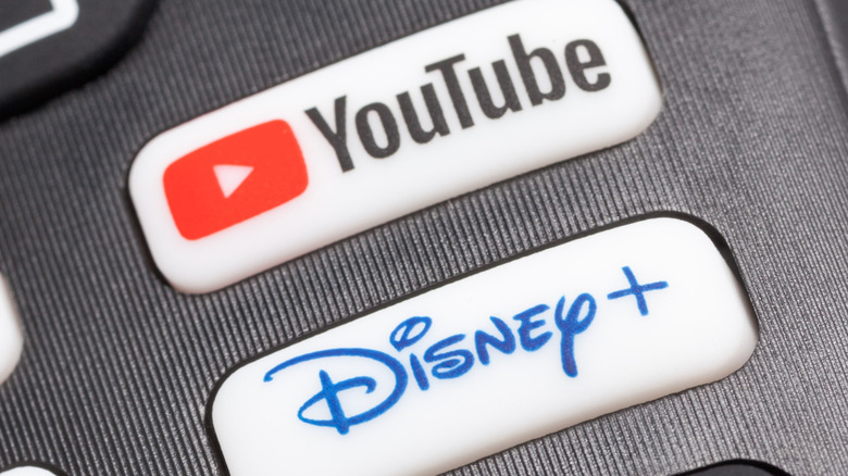 YouTube and Disney on a remote.