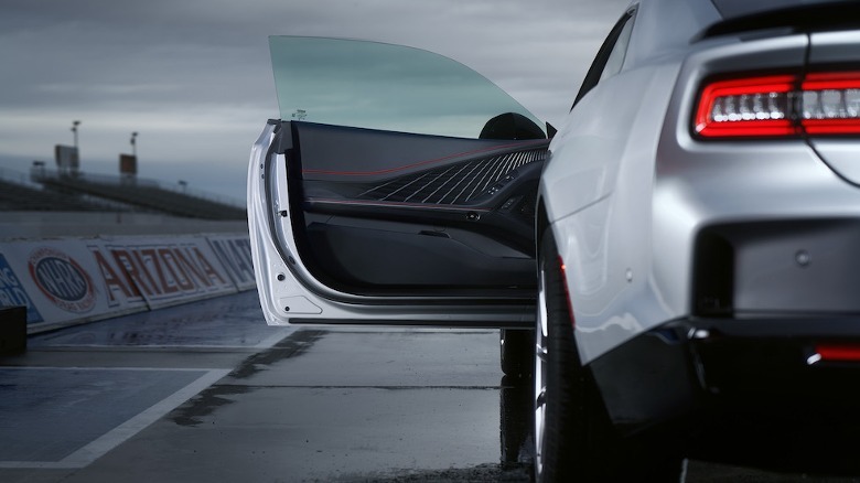 2024 Charger Daytona open door on track