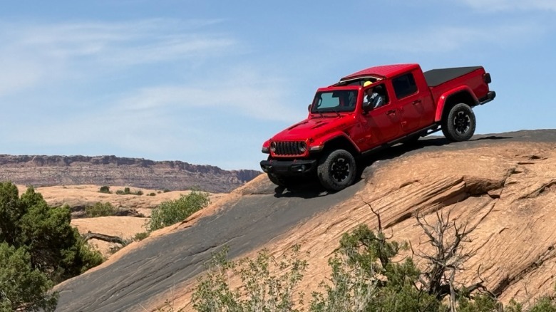 Gladiator tackling a steep incline