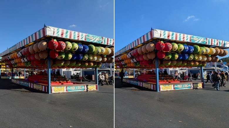 Photo samples showing a carnival game