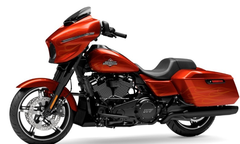 Harley-Davidson in Whiskey Firestorm color.