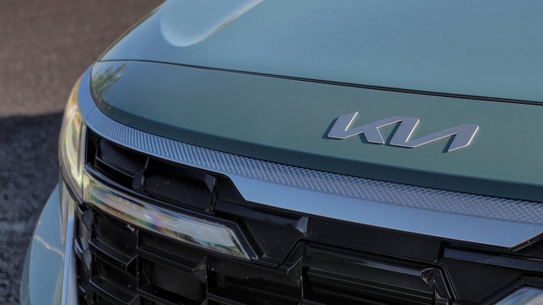 Kia logo and grille