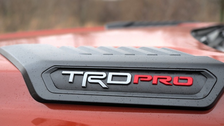 TRD Pro hood badge