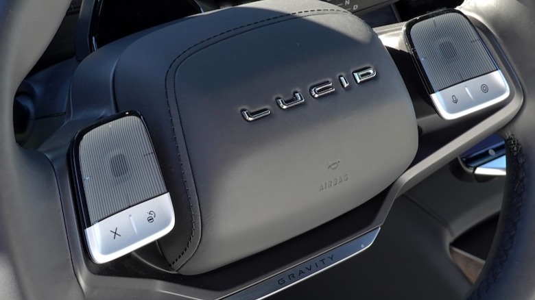 Lucid steering wheel