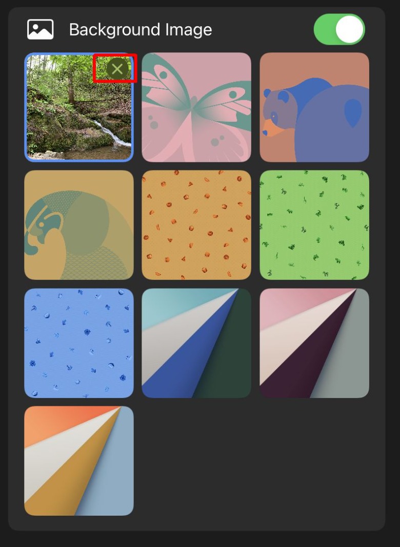 Safari background image screen