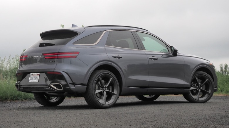 2026 GV70 rear 3/4 view