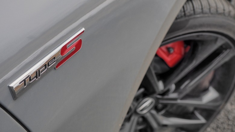Type S badge and front wheel