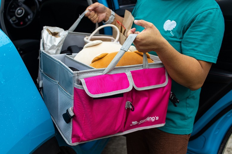 Starling's Car Trunk Organizer being carried