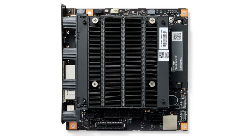 Top view of the Mainboard on Framework Desktop.