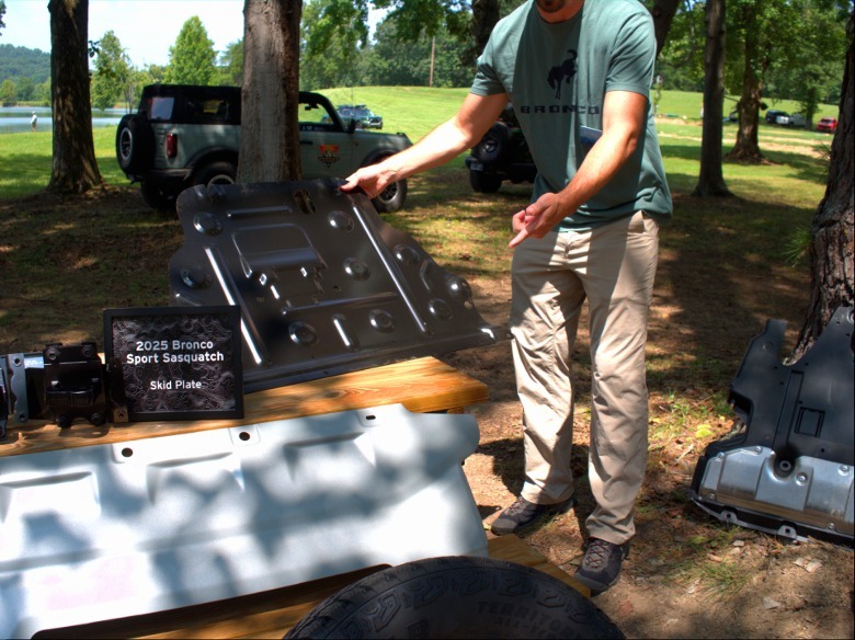 2025 Ford Bronco Sport Sasquatch skid plate with other skid plates