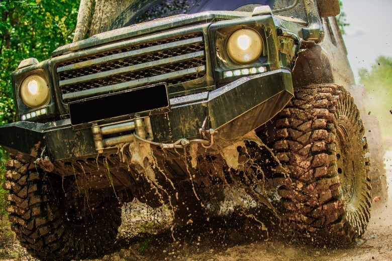 4x4 off-road vehicle in mud