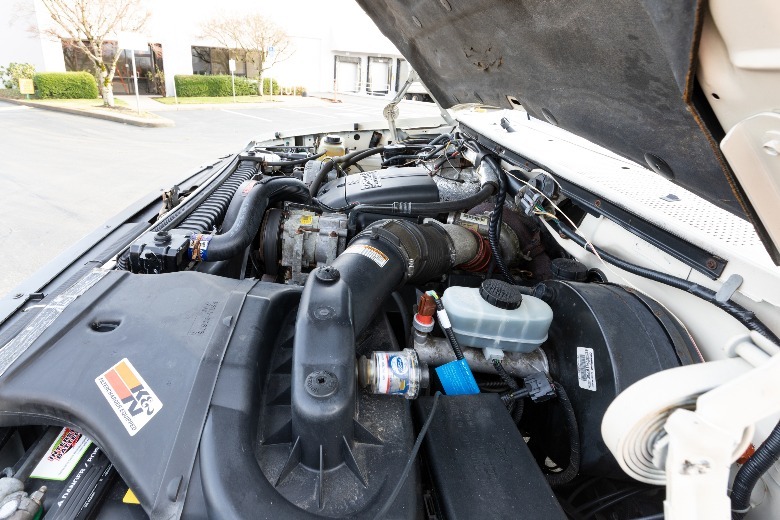 Ford Power Stroke diesel engine bay