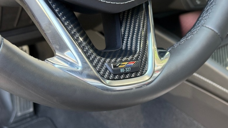 2025 Cadillac CT5-V Blackwing steering wheel logo