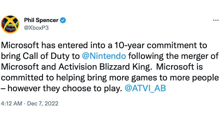 Phil Spencer tweet