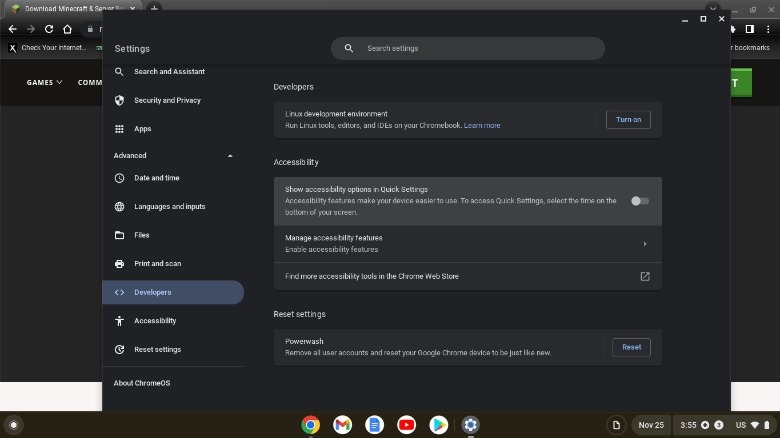 Installing Linux on a Chromebook